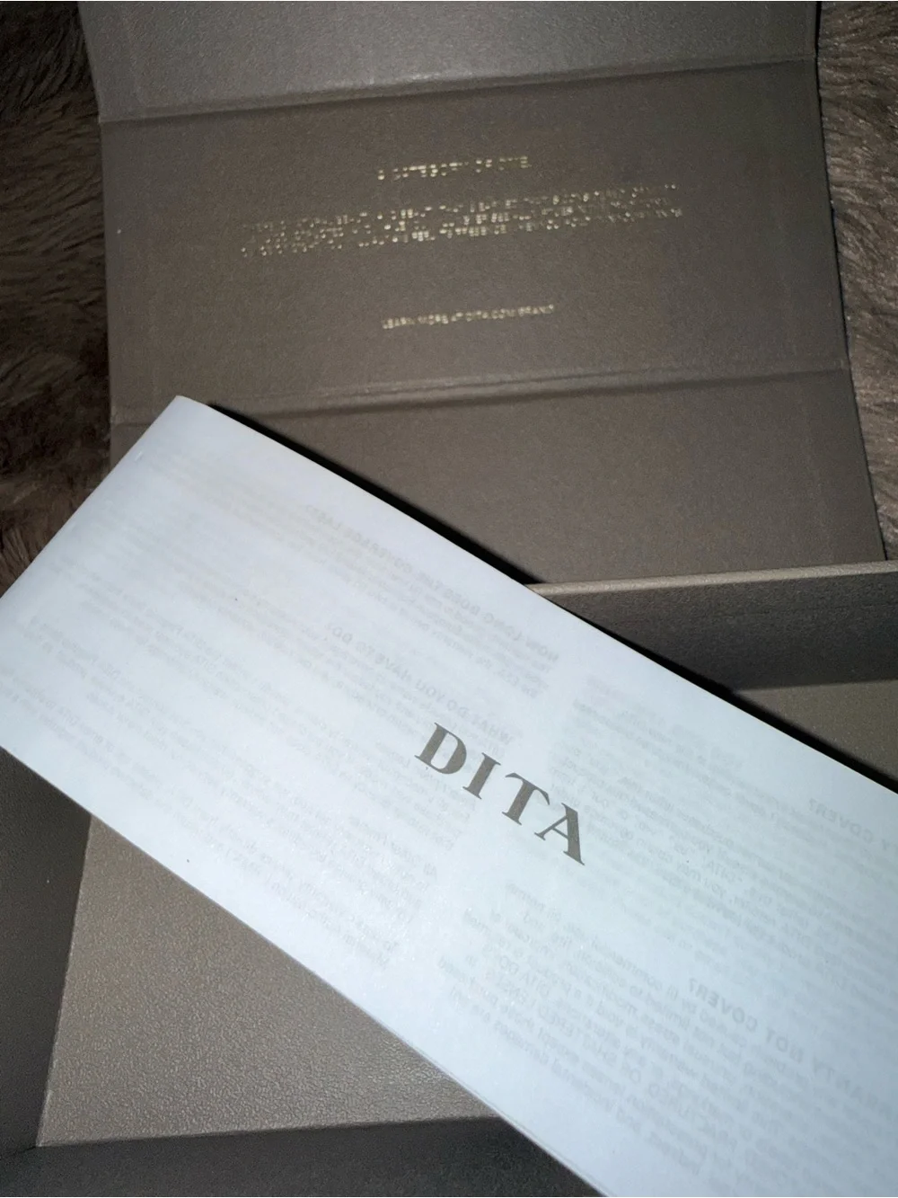 $735 DITA RHYTHM SOFT SQUARE CAT EYE INFLUENCED BLACK & GOLD EYEGLASSES FRAMES